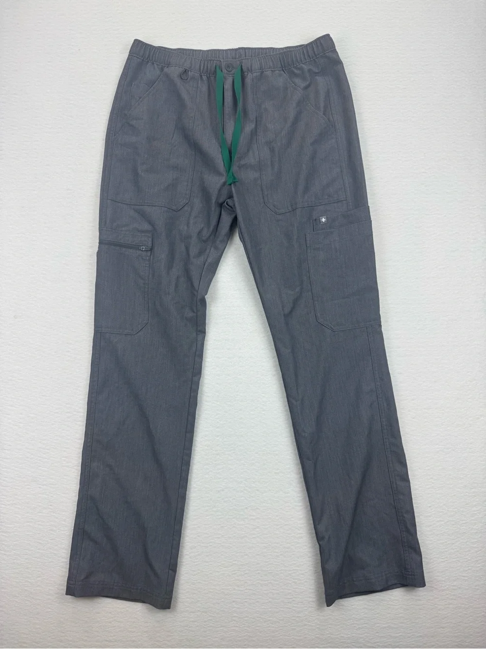 FIGS Technical Collection Men's Cairo Cargo Scrub Pants Straight Leg Gray Size M